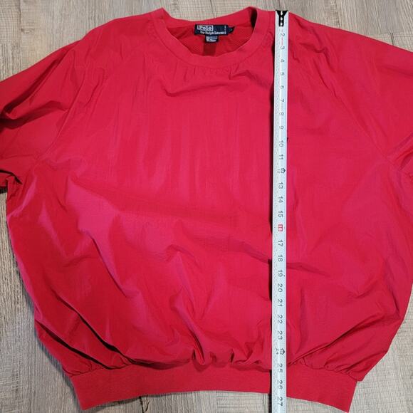 Polo by Ralph Lauren Vintage Windbreaker Crew Neck Sweatshirt Size Large Pockets - Picture 5 of 6